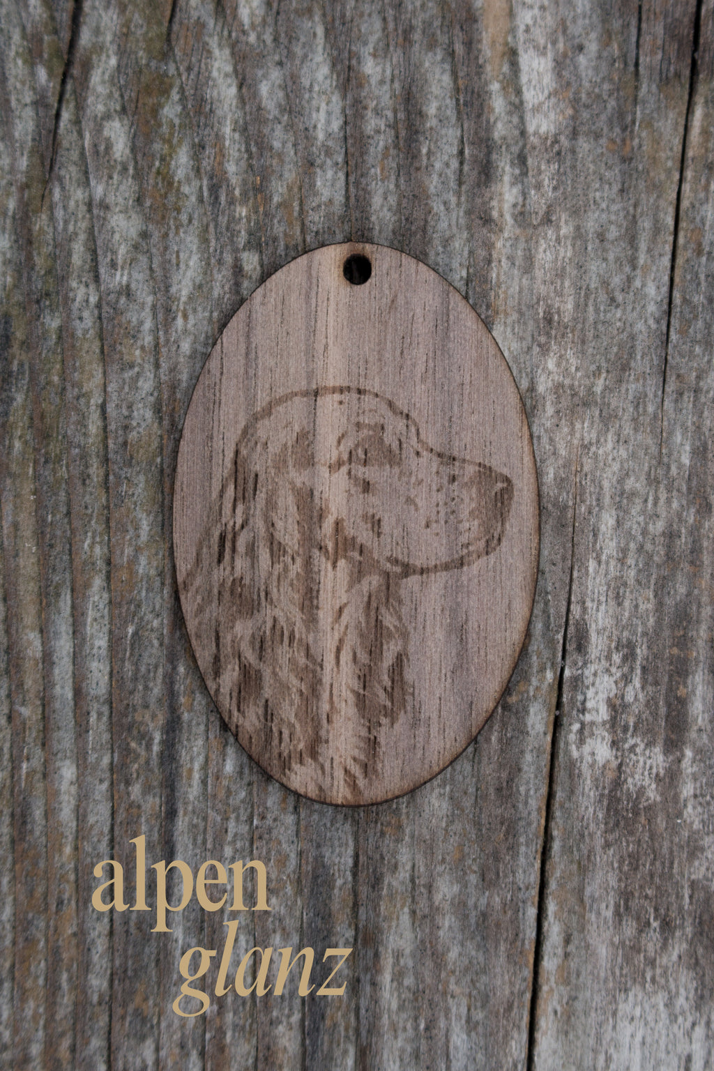 Cocker Spaniel Halskette mit Holzanhänger