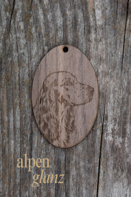 Cocker Spaniel Halskette mit Holzanhänger