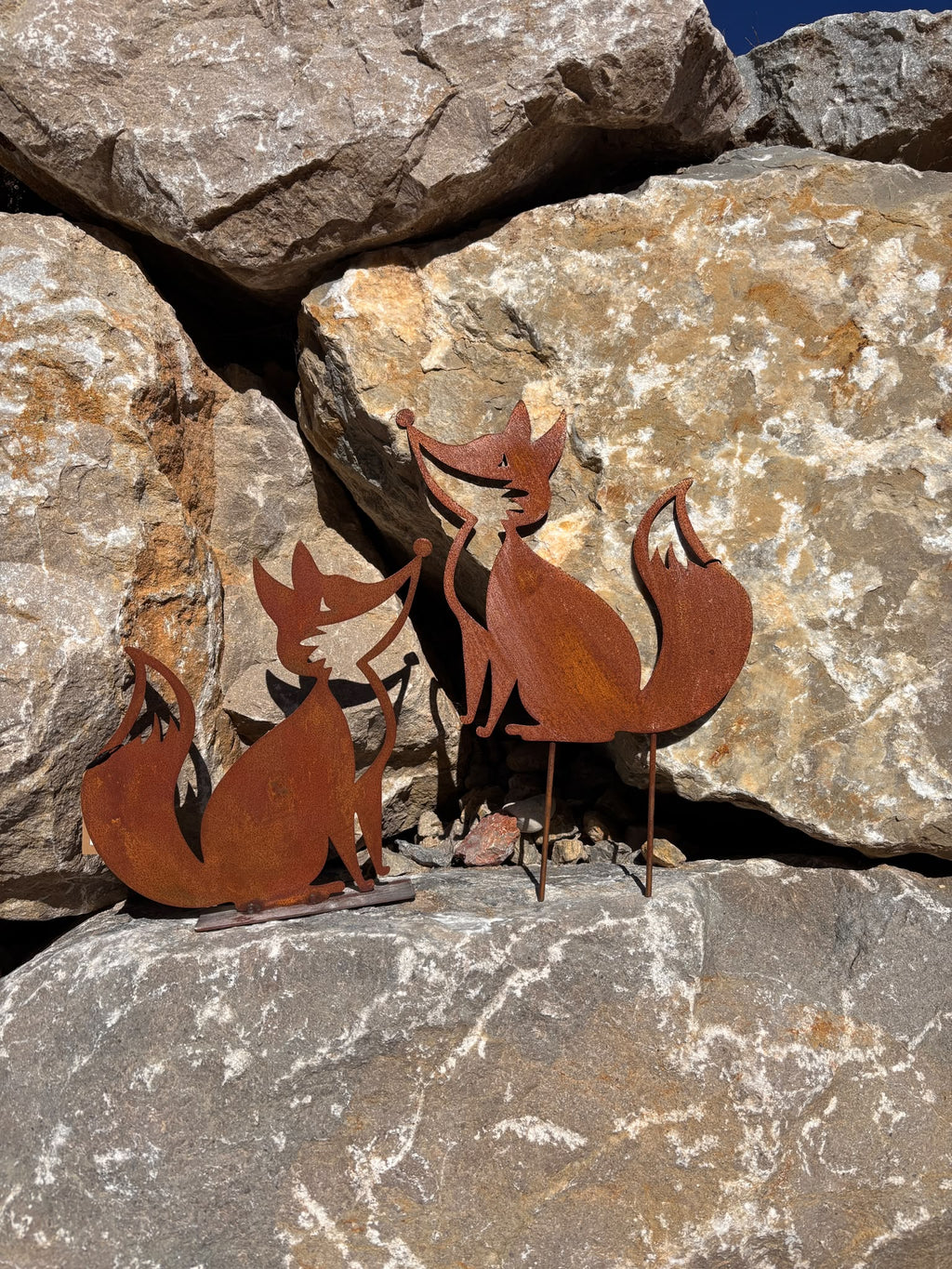 Fuchsfiguren in Rostoptik