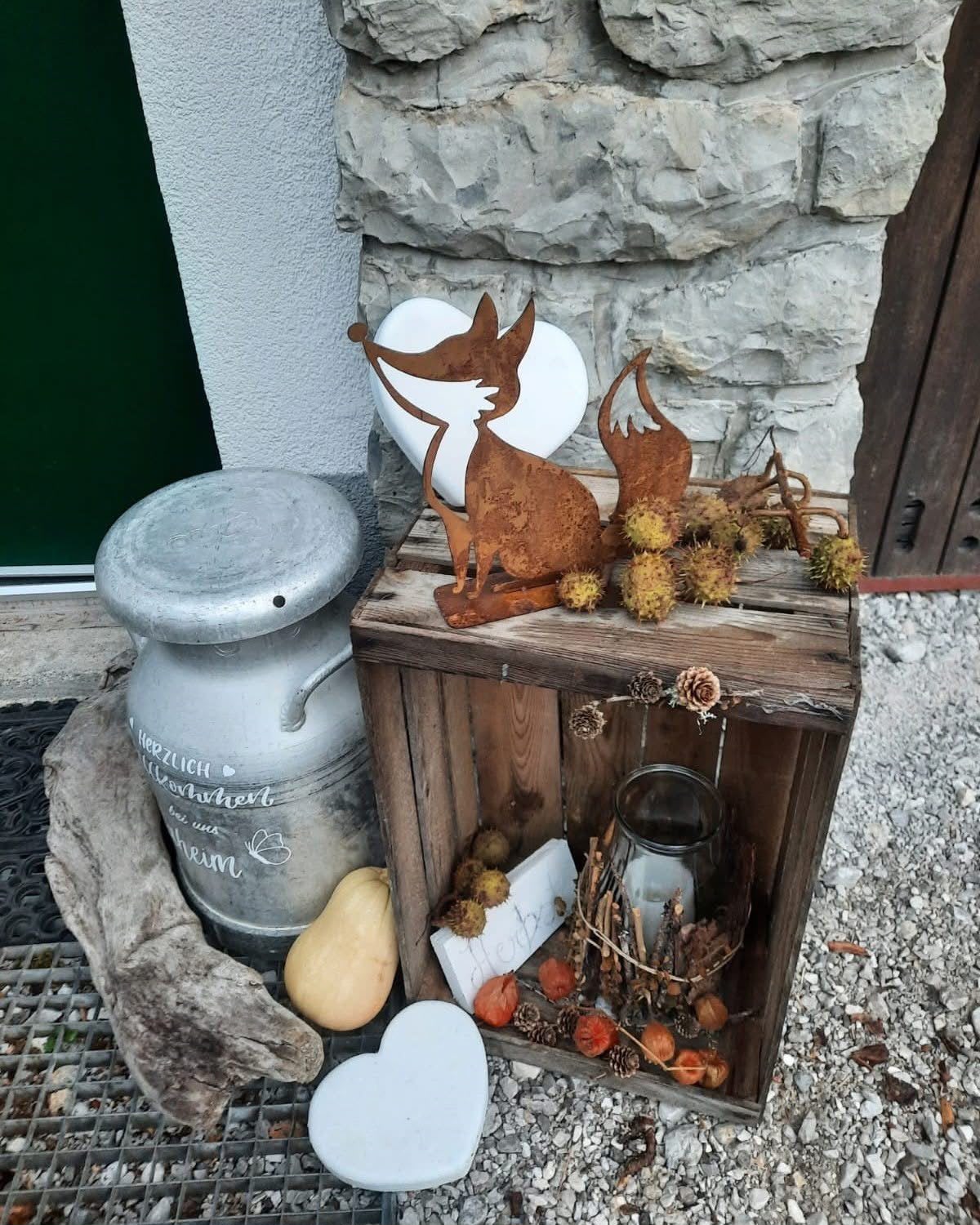 Fuchsdekoration in Rostoptik
