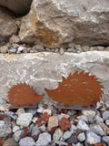 Igelfiguren in Rostoptik