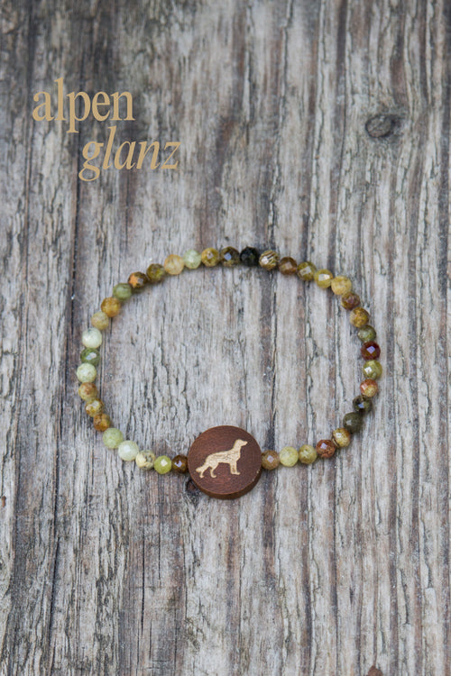 Armband „Kleiner Münsterländer“ Naturstein