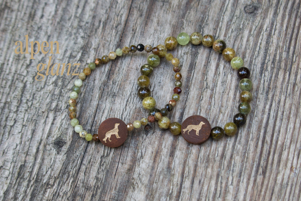 Armband „Kleiner Münsterländer“ Naturstein