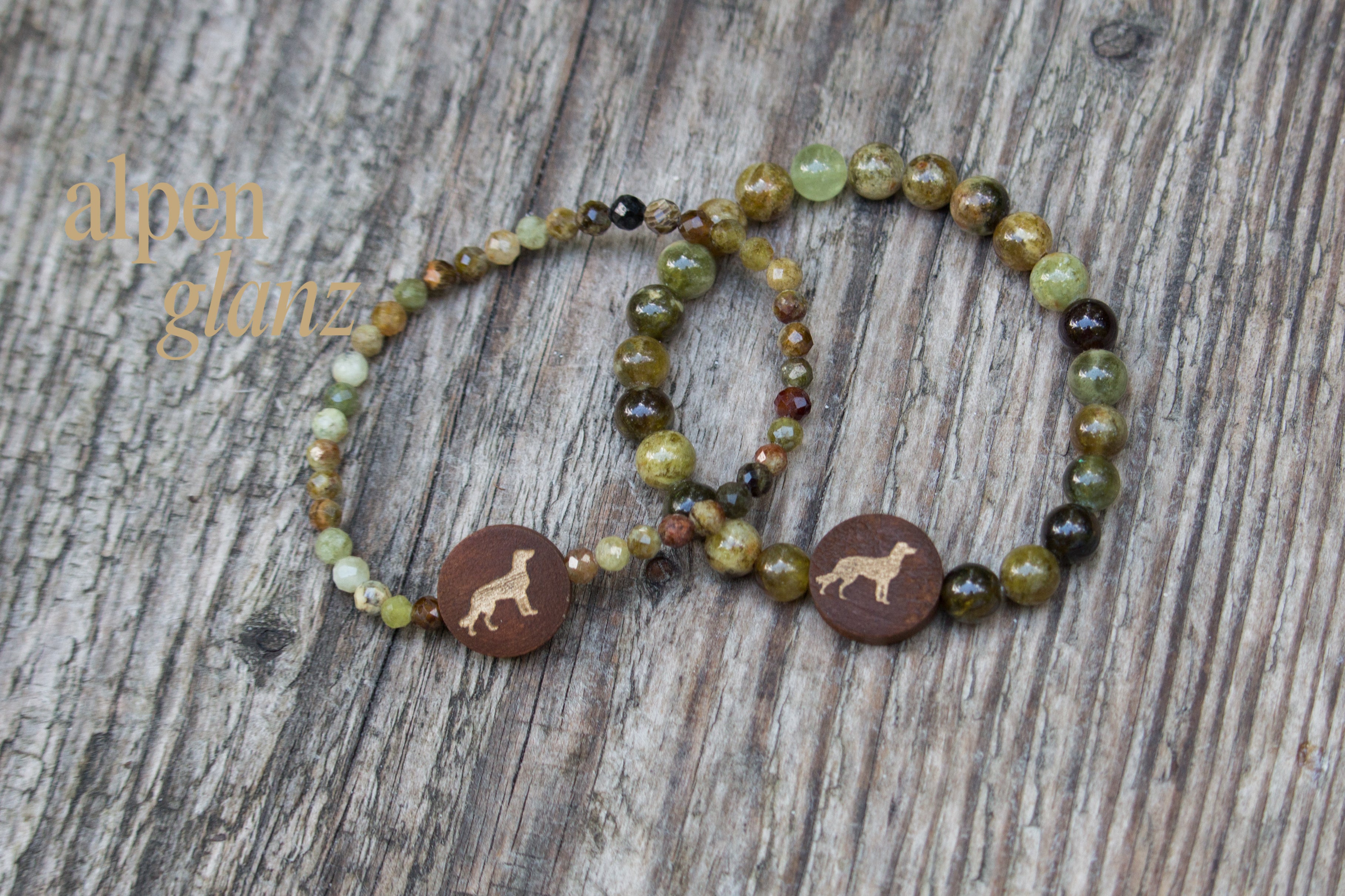 Armband „Kleiner Münsterländer“ Naturstein